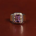 انگشتر آمیتیست مردانه کد 25669