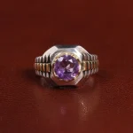 انگشتر آمیتیست مردانه کد 25670