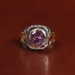 انگشتر آمیتیست مردانه کد 25671