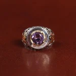 انگشتر آمیتیست مردانه کد 25672