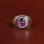 انگشتر آمیتیست مردانه کد 25673