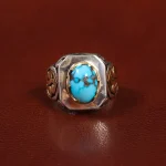 انگشتر فیروزه شجری مردانه کد 25692