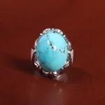 انگشتر فیروزه شجری مردانه کد 25735