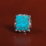 انگشتر فیروزه شجری مردانه کد 25739