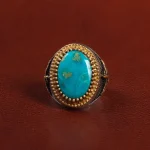 انگشتر فیروزه شجری مردانه کد 25771