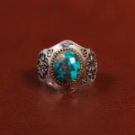 انگشتر فیروزه شجری مردانه کد 25788