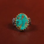 انگشتر فیروزه شجری مردانه کد 25798