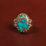 انگشتر فیروزه شجری مردانه کد 25801