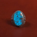 انگشتر فیروزه شجری مردانه کد 25802