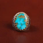 انگشتر فیروزه شجری مردانه کد 25805