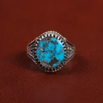 انگشتر فیروزه شجری مردانه کد 25816