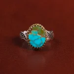 انگشتر فیروزه شجری مردانه کد 25822