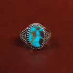 انگشتر فیروزه شجری مردانه کد 25824