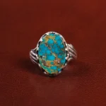 انگشتر فیروزه شجری مردانه کد 25834