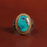 انگشتر فیروزه شجری مردانه کد 25862