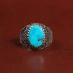 انگشتر فیروزه شجری مردانه کد 25899