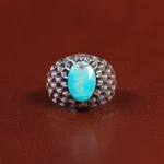 انگشتر فیروزه شجری مردانه کد 25934