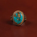 انگشتر فیروزه شجری مردانه کد 25942