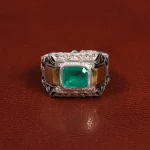 انگشتر زمرد مردانه کد 25981