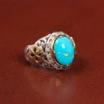 انگشتر فیروزه شجری مردانه کد 26002