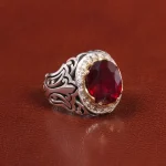 انگشتر یاقوت سرخ مردانه کد 26013