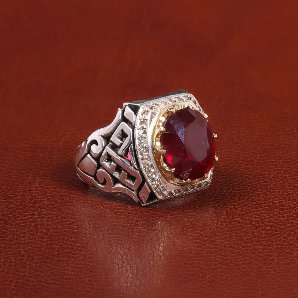 انگشتر یاقوت سرخ مردانه کد 26014