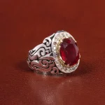 انگشتر یاقوت سرخ مردانه کد 26015