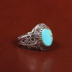 انگشتر فیروزه شجری مردانه کد 26048