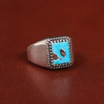 انگشتر فیروزه شجری مردانه کد 26052