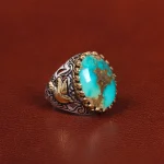 انگشتر فیروزه شجری مردانه کد 26055