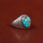 انگشتر فیروزه شجری مردانه کد 26061