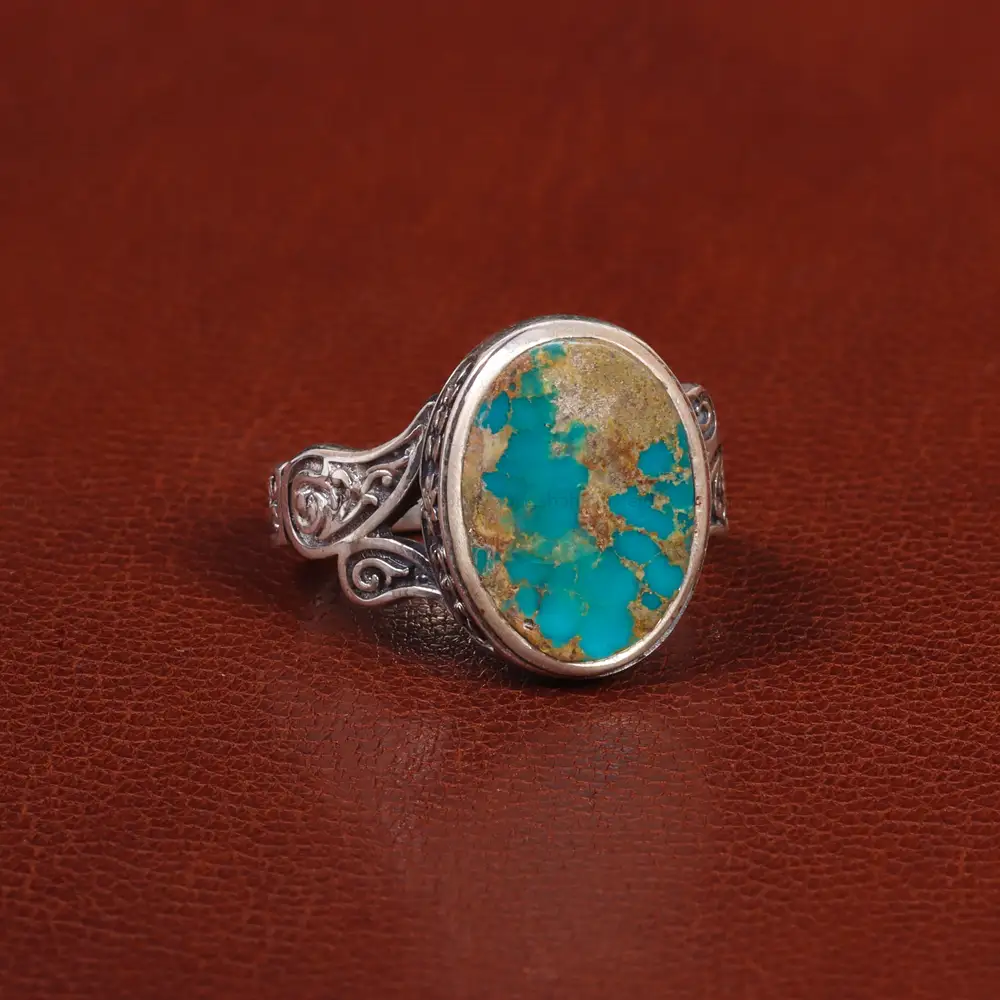 انگشتر فیروزه شجری مردانه کد 26062