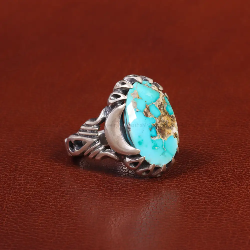 انگشتر فیروزه شجری مردانه کد 26066