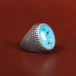 انگشتر فیروزه شجری مردانه کد 26071