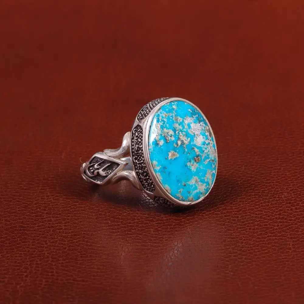 انگشتر فیروزه شجری مردانه کد 26079