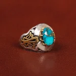 انگشتر فیروزه شجری مردانه کد 26080