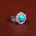 انگشتر فیروزه شجری مردانه کد 26096