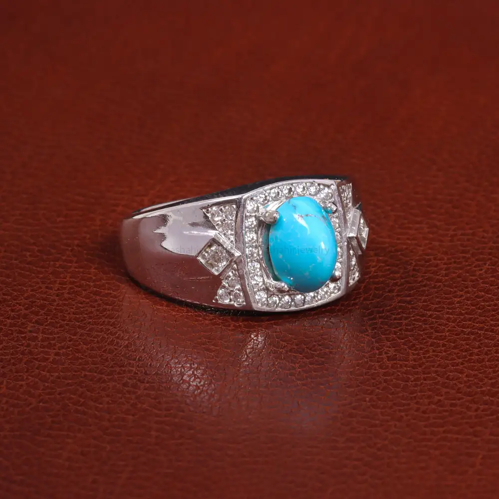 انگشتر فیروزه شجری مردانه کد 26106