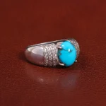 انگشتر فیروزه شجری مردانه کد 26112