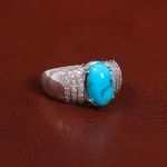 انگشتر فیروزه شجری مردانه کد 26115