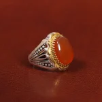 انگشتر عقیق یمن مردانه کد 26200