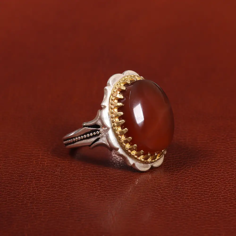 انگشتر عقیق یمن مردانه کد 26203