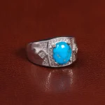 انگشتر فیروزه شجری مردانه کد 26122
