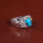 انگشتر فیروزه شجری مردانه کد 26124