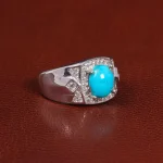 انگشتر فیروزه شجری مردانه کد 26127