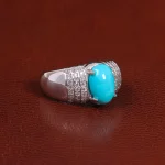 انگشتر فیروزه عجمی مردانه کد 26129