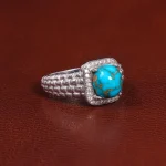 انگشتر فیروزه شجری مردانه کد 26130