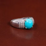 انگشتر فیروزه عجمی مردانه کد 26144