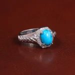 انگشتر فیروزه عجمی مردانه کد 26146