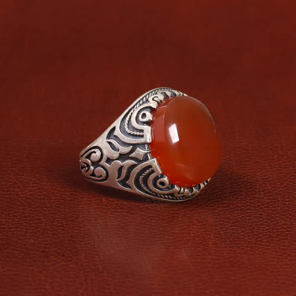 انگشتر عقیق یمن مردانه کد 26152